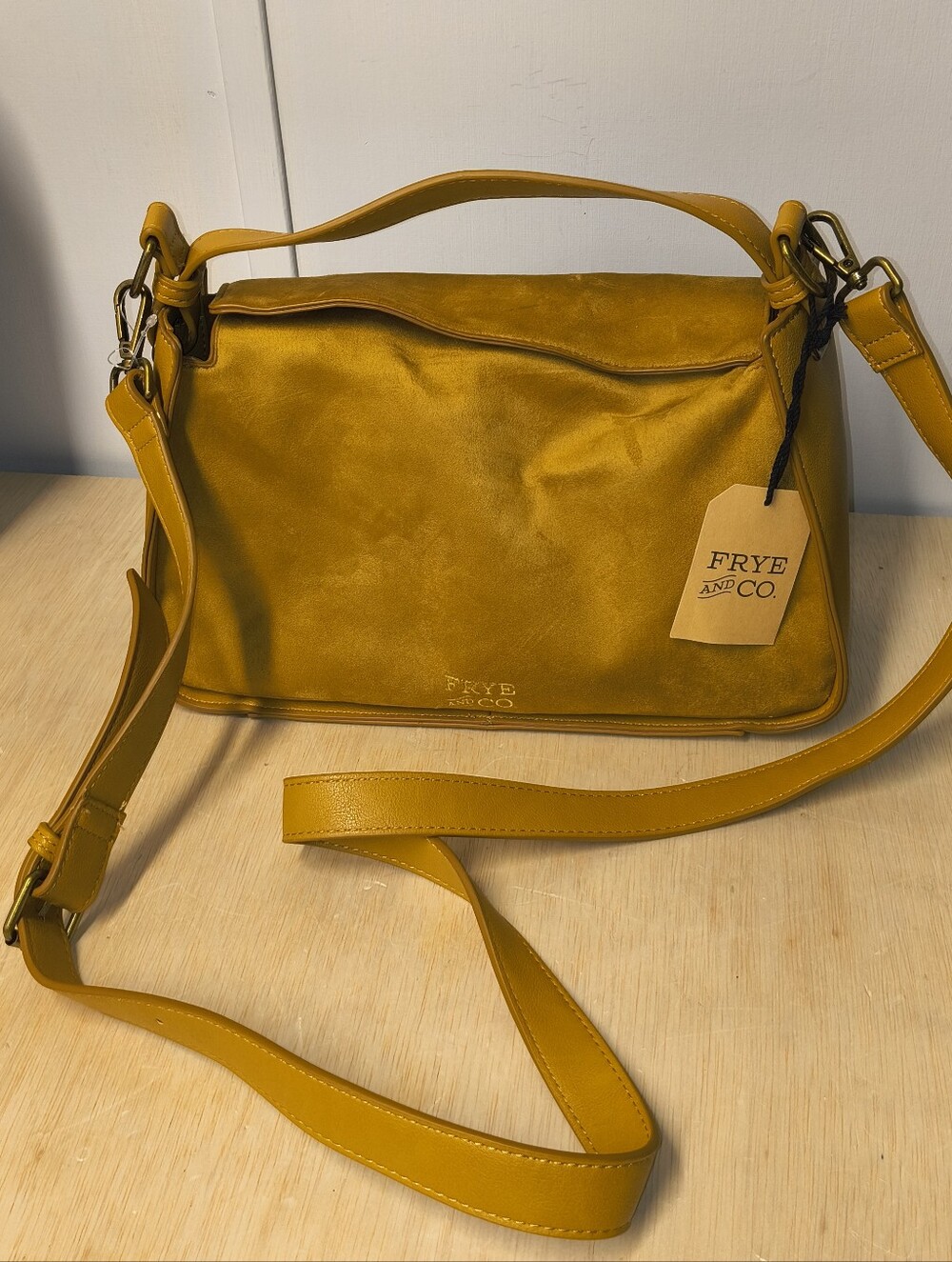 NWT Frye & Co. Mustard Maggie Crossbody Women's Bag
